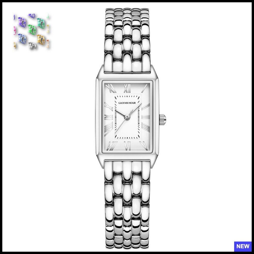 Vintage Rectangular Watch Elegant Classic Retro Minimalist Women's Wrist